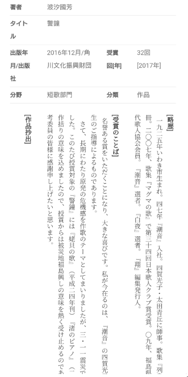 波汐國芳 歌人 のwiki経歴と家族と顔画像【福島県】 みつリン食堂