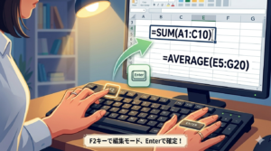 「F2」「Enter」という具体的なキー名を入れ、記事の解説内容(再認識のコツ)と一致させています。