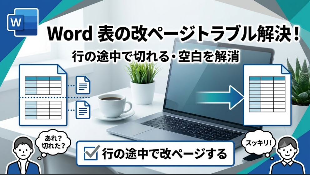 Outlookの宛先候補（オートコンプリート）が表示されないトラブルの解決手順を解説するブログ用サムネイル。左側には宛先のドロップダウンが出ずに困っているユーザー、右側には連絡先リストが正しく表示されて解決した様子がビフォーアフターで描かれています。中央には「Outlook 宛先候補が出ない？」「解決手順」というタイトル文字が配置され、全体的に青と白のOutlookカラーでまとめられた清潔感のあるデザインです。
